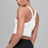 Camiseta de tirantes Real Bra con sostén integrado Airbrush - Blanco