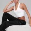 Camiseta de tirantes Real Bra con sostén integrado Airbrush - Blanco