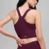 Camiseta de tirantes Real Bra con sujetador integrado y efecto Airbrush - Burgundy