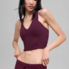 Camiseta de tirantes Real Bra con sujetador integrado y efecto Airbrush - Burgundy