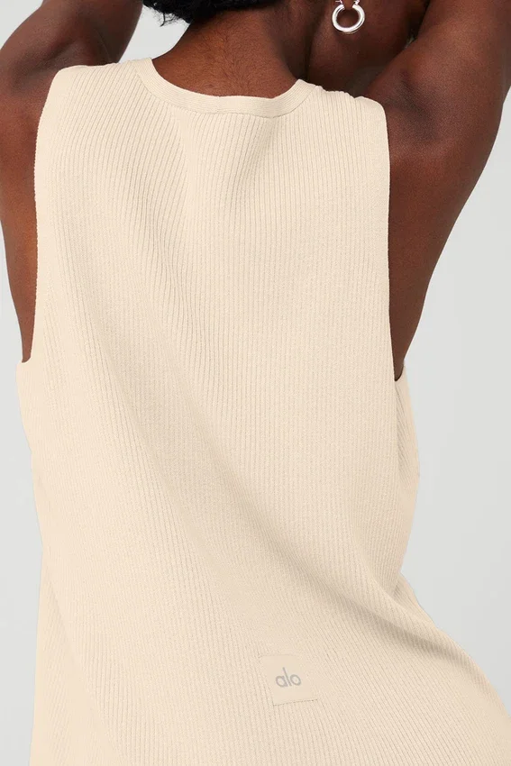 Camiseta de tirantes Salana de punto - Macadamia