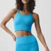 Camiseta de tirantes sin costuras acanalada Favorite - Azul celeste