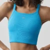 Camiseta de tirantes sin costuras acanalada Favorite - Azul celeste