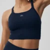 Camiseta de tirantes sin costuras con canelado tipo «Favorite Bra» - Azul marino
