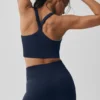 Camiseta de tirantes sin costuras con canelado tipo «Favorite Bra» - Azul marino