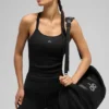 Camiseta de tirantes sin costuras con copas integradas Favorite — Negro