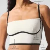Camiseta de tirantes sin sostén Airbrush - Marfil/Negro