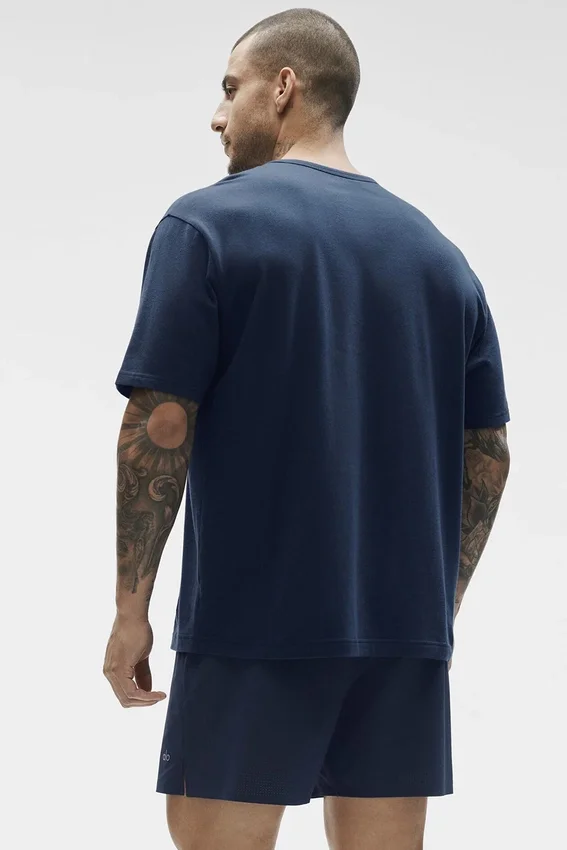 Camiseta Essential de manga corta estilo urbano - Azul marino