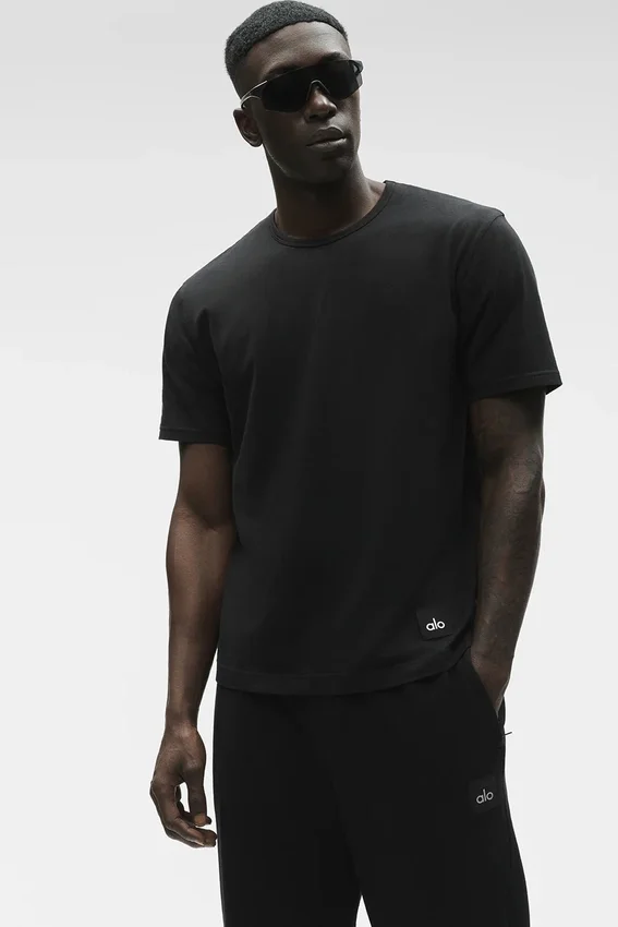 Camiseta Essential de manga corta para la calle - Negro