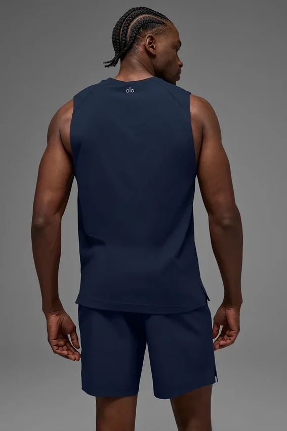 Camiseta sin mangas Alo Vapor Muscle Tank - Navy