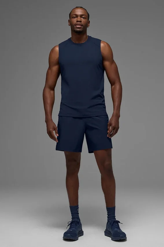 Camiseta sin mangas Alo Vapor Muscle Tank - Navy