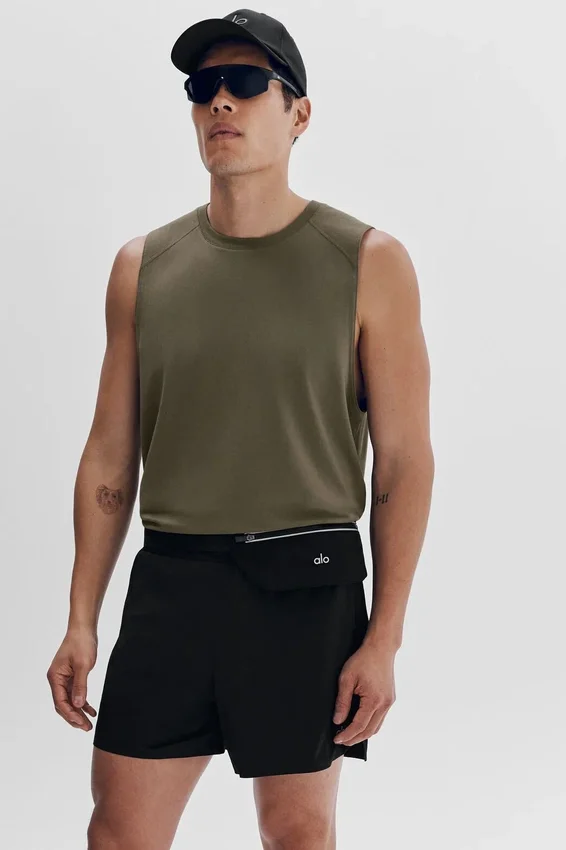 Camiseta sin mangas Alo Vapor Muscle Tank - Olive Tree