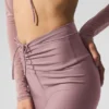 Capri Divine High-Waist Airlift con malla — Cuarzo ahumado