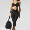Capri Divine High-Waist Airlift con malla - Negro