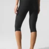 Capri Divine High-Waist Airlift con malla - Negro
