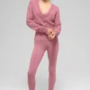 Cardigan corto de cachemira transparente - Rosa silvestre
