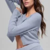 Cardigan corto de lana y cachemira New Class - Winter Frost
