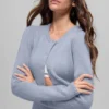 Cardigan corto de lana y cachemira New Class - Winter Frost