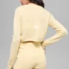 Cardigan corto «New Class» de lana y cachemira - Amarillo luz de vela