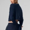 Cardigan de jersé Supernatural - Azul marino