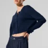 Cardigan de jersé Supernatural - Azul marino