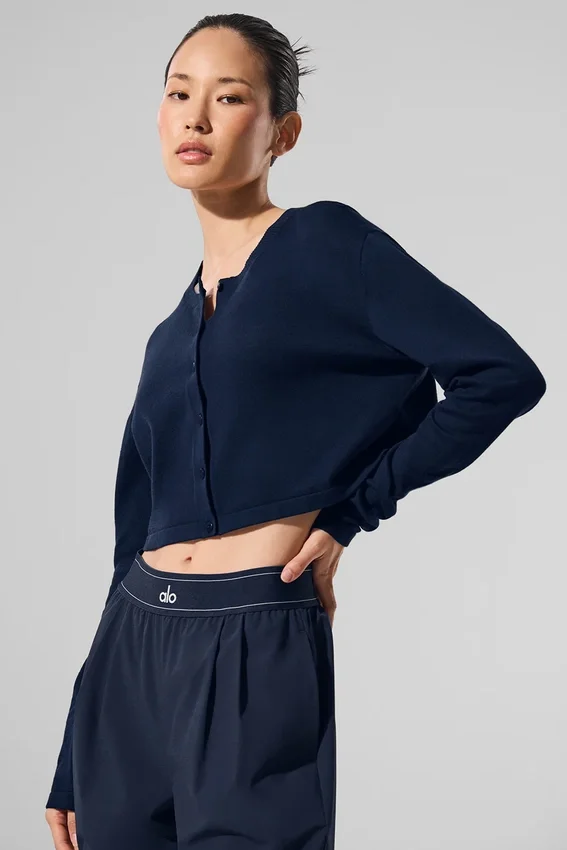 Cardigan de jersé Supernatural - Azul marino