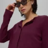 Cardigan de jersé Supernatural - Burdeos