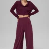 Cardigan de jersé Supernatural - Burdeos