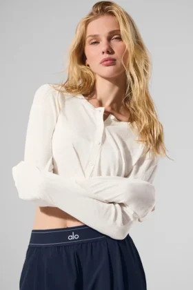 Cardigan de jersé Supernatural - Marfil