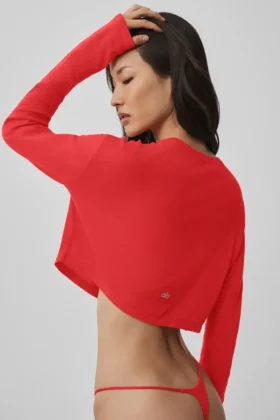 Cardigan de jersé Supernatural – Rojo brillante