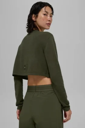 Cardigan de jersé Supernatural – Verde oliva