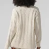 Cardigan Winter Bliss de punto trenzado - Marfil