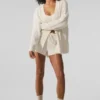 Cardigan Winter Bliss de punto trenzado - Marfil