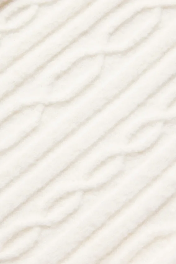 Pantalones cortos Winter Bliss de punto trenzado - Marfil
