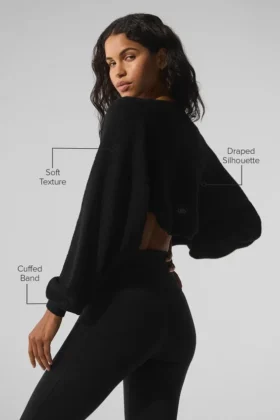 Chal de jerséu Snuggle up – Negro
