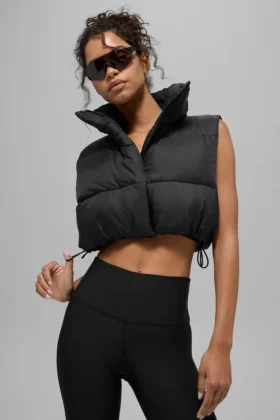 Chaleco acolchado Gold Rush corto - Negro