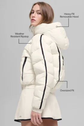 Chaqueta acolchada Aspen Love – Marfil