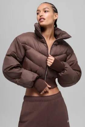 Chaqueta acolchada Atmosphere corta - Brownstone