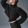 Chaqueta acolchada con corsé Main Act - Negro