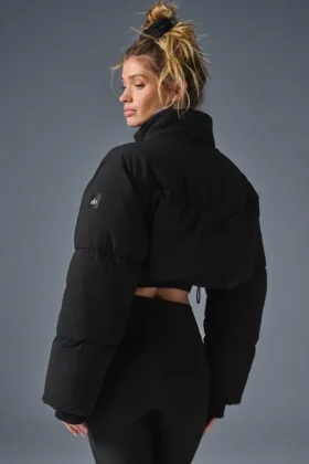 Chaqueta acolchada con corsé Main Act – Negro