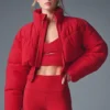 Chaqueta acolchada con corte de corsé Main Act - Rojo intenso