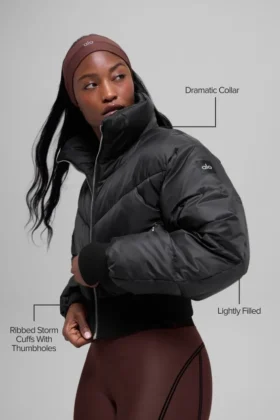 Chaqueta acolchada corta «Atmosphere» – Negro