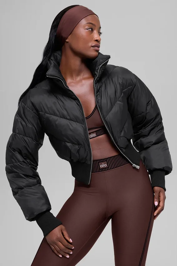 Chaqueta acolchada corta «Atmosphere» - Negro