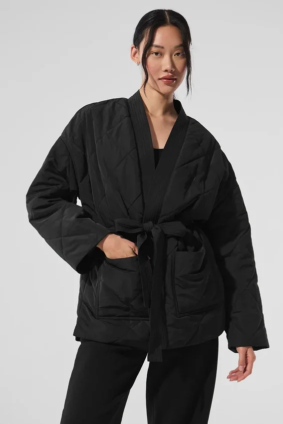 Chaqueta acolchada cruzada Urbanite - Negro