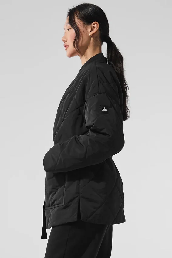Chaqueta acolchada cruzada Urbanite - Negro