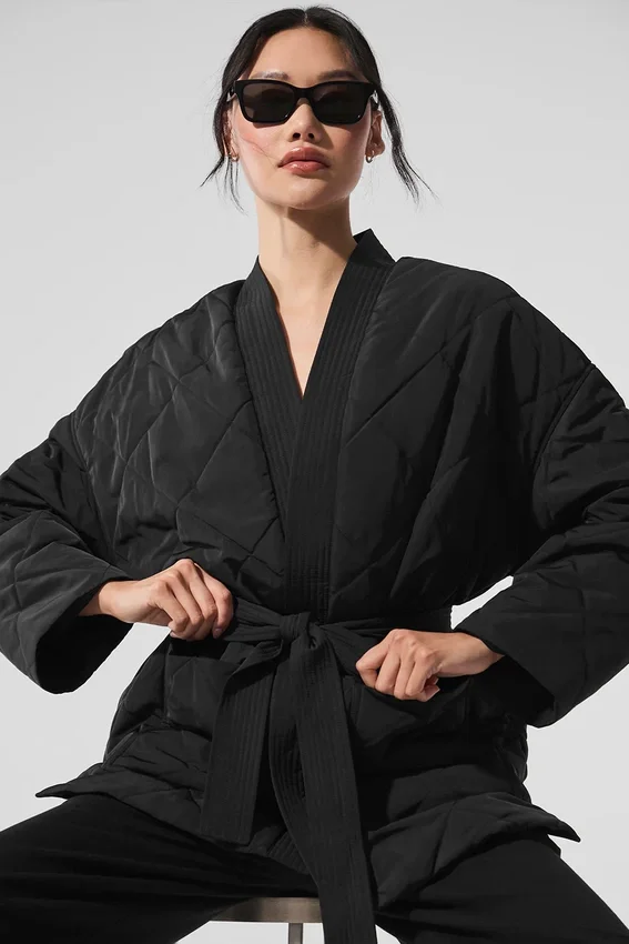 Chaqueta acolchada cruzada Urbanite - Negro