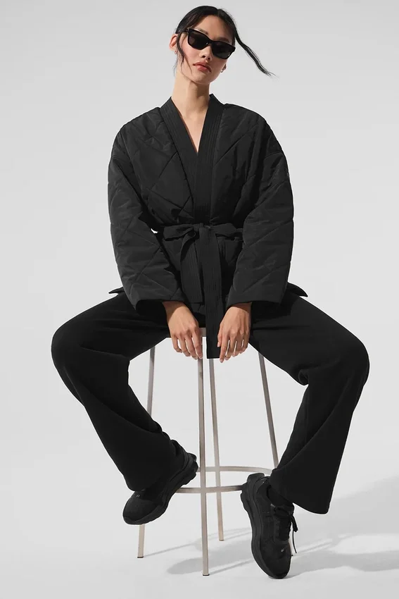 Chaqueta acolchada cruzada Urbanite - Negro