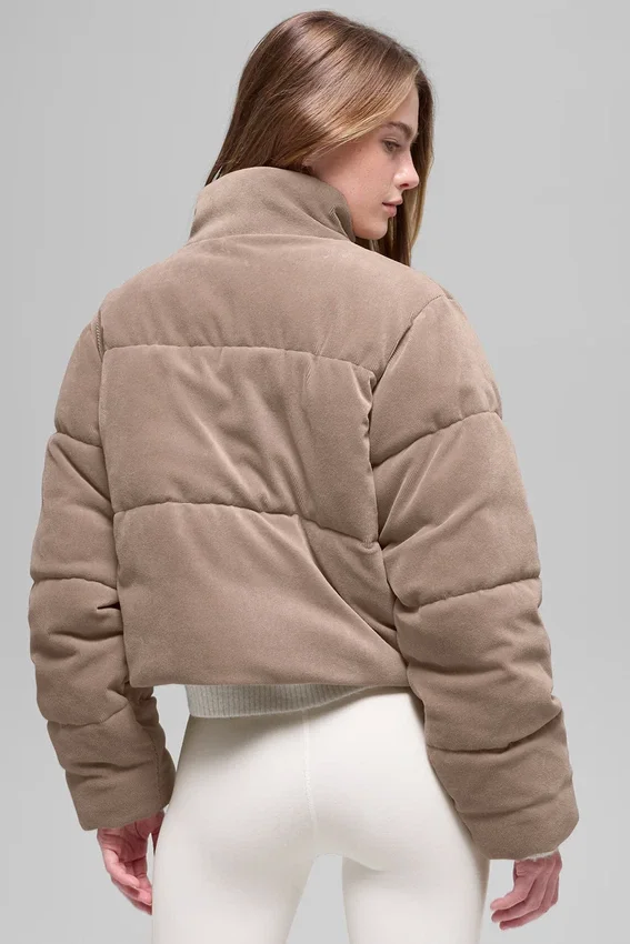Chaqueta acolchada de micropana de ensueño - Chai Latte