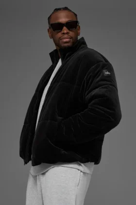 Chaqueta acolchada de pana «Stage» — Negro