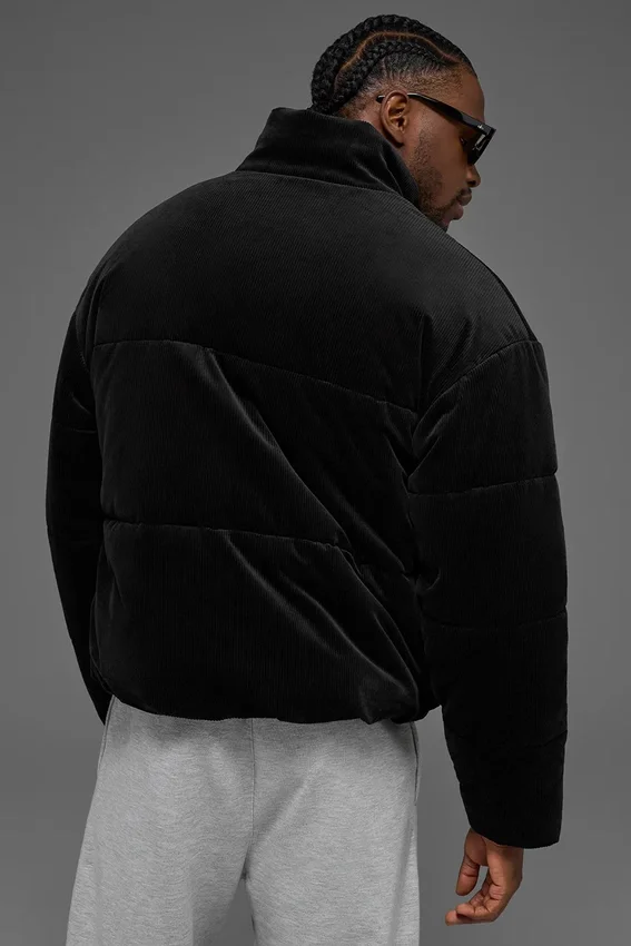 Chaqueta acolchada de pana «Stage» — Negro